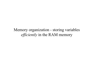 Memory organization - storing variables efficiently in the RAM memory