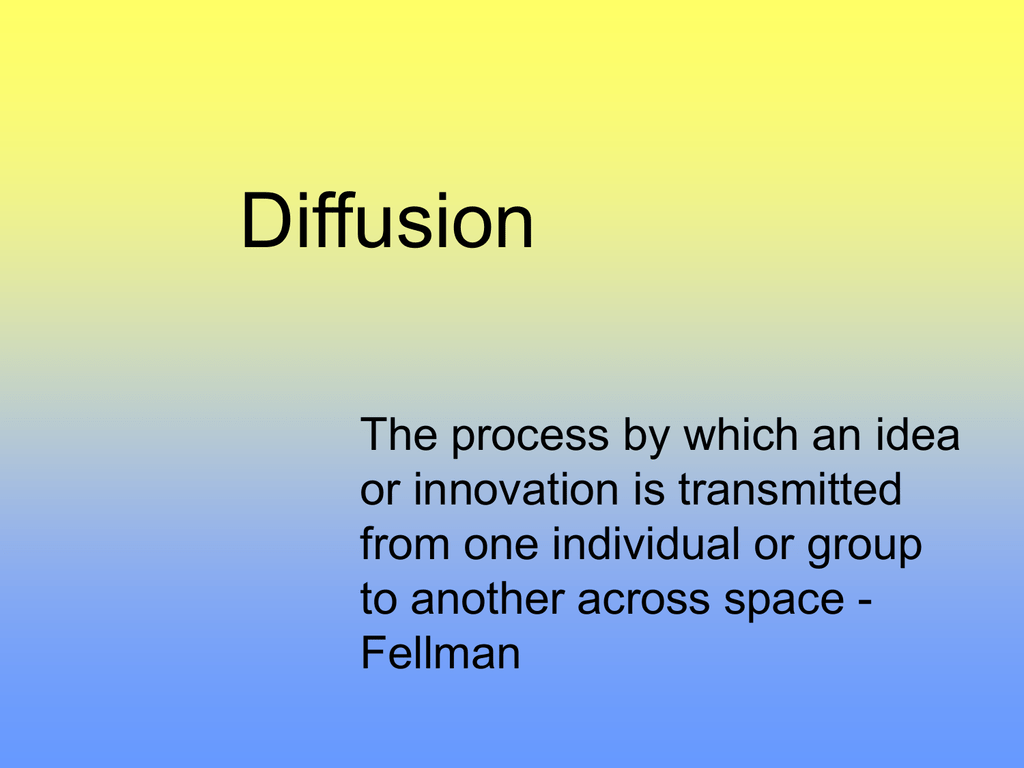 Definition Of Relocation Diffusion