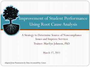Improvement of Student Performance Using Root Cause Analysis