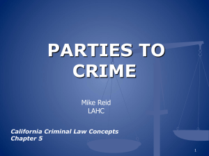 Chapter 5 - PARTIES TO CRIME