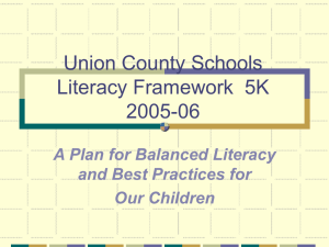 Literacy PowerPoint - Union County School District