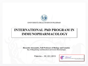 International PhD program in Immunopharmacology
