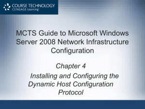 Installing and Configuring the Dynamic Host Configuration Protocol