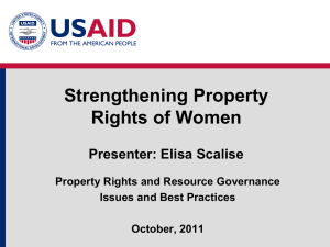 Module 3: Strengthening Property Rights of Women Presentation