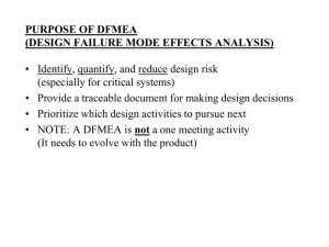 DFMEA - Senior Design