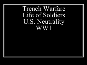 Lesson 2 Trench Warfare and US Neutrality