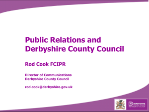 Rod Cook, Derbyshire County Council