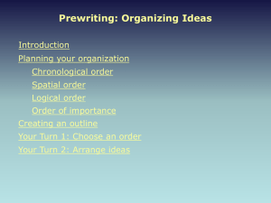 Organizing Ideas - English Grammar 101