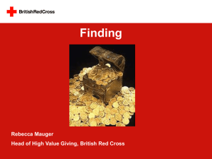 Rebecca Mauger, British Red Cross - Finding