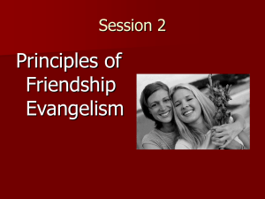 Principles of Friendship Evangelism