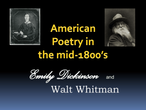 Dickinson / Whitman PPT