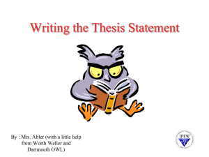 Ppt-Thesis Statement