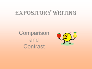 Compare Contrast Writing 7th Grade