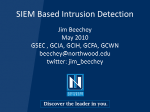 SIEM Based Intrusion Detection