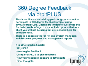 360 degree feedback sample briefing