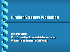 Funding Strategy Workshop - Research