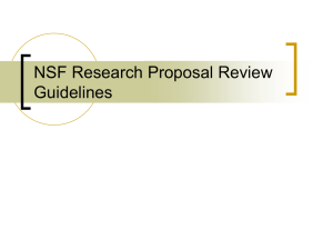 NSF Research Proposal Guidelines