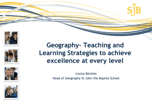 Geography Teaching and learning strategies
