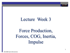 Force Production, Forces, COG, Inertia, Impulse