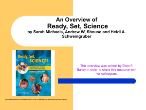 An Overview of Ready, Set, Science by Sarah Michaels