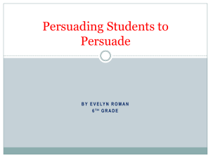 Persuading Students to Persuade