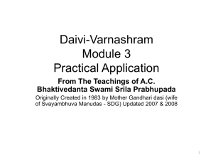Daivi-Varnashram -Module 3-1