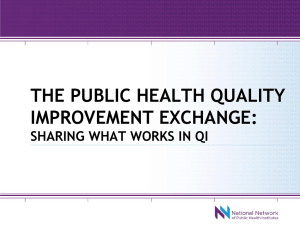 The Public Health Quality Improvement Exchange