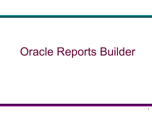 Oracle Reports - ConfluentMinds