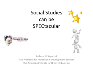 Social Studies can be SPEC-tacular - Preserving Our Nation Liberty