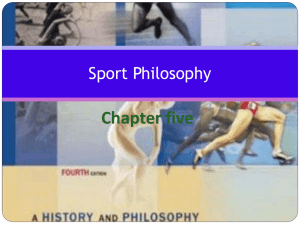 Philosophy of Physical Activity