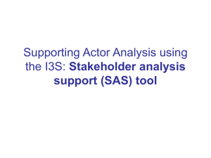 Stakeholder Analysis Support (SAS) tool