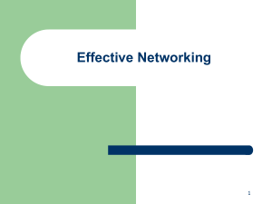 Effective Networking