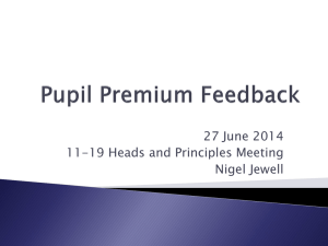 Nigel Jewell Pupil Premium feedback