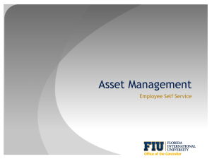 Asset Management - Office of Finance & Administration