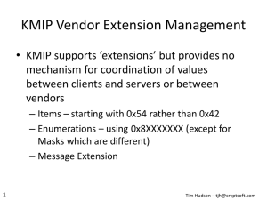 KMIP Vendor Extension Management-v1.2
