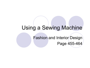 Using a Sewing Machine Power Point