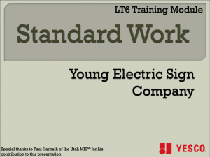 LT6 - Std Work Training
