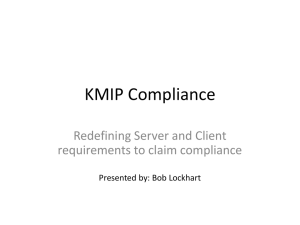 Modification of KMIP Compliance Statements