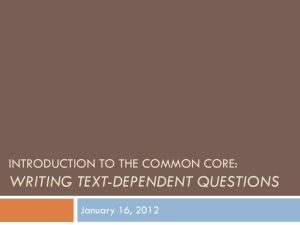 Writing_Text_Dependent - Beta 2010 Fresno Unified