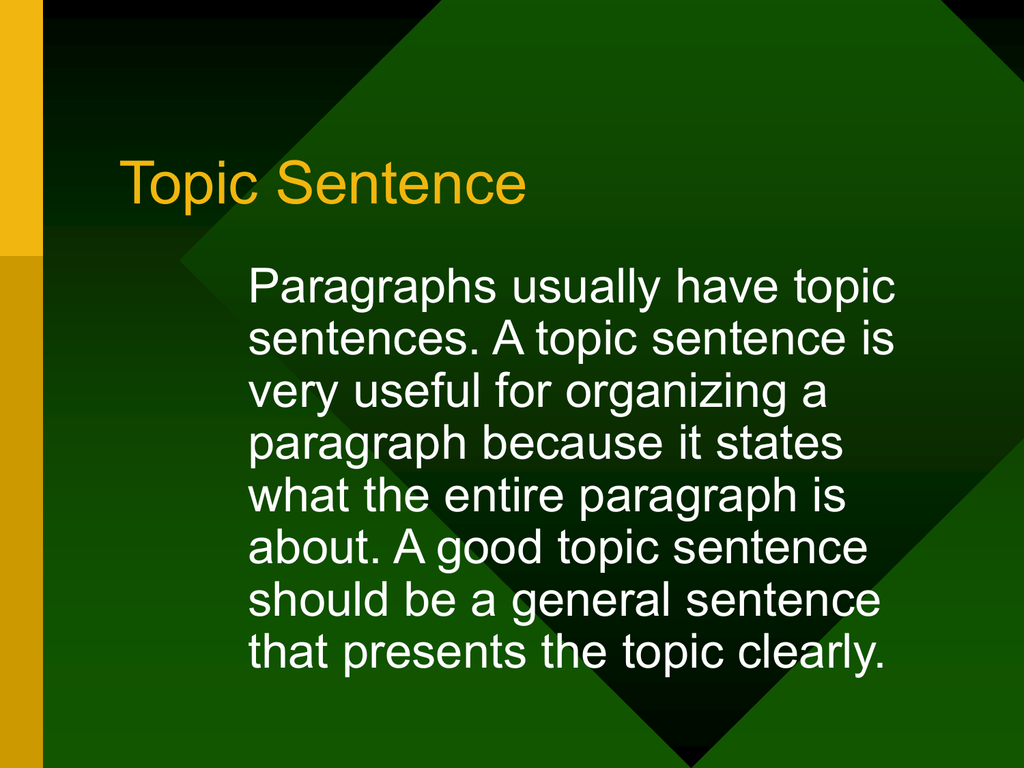 Topic Sentence For Smartphone