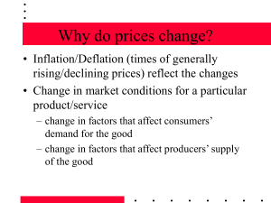 Why do prices change?