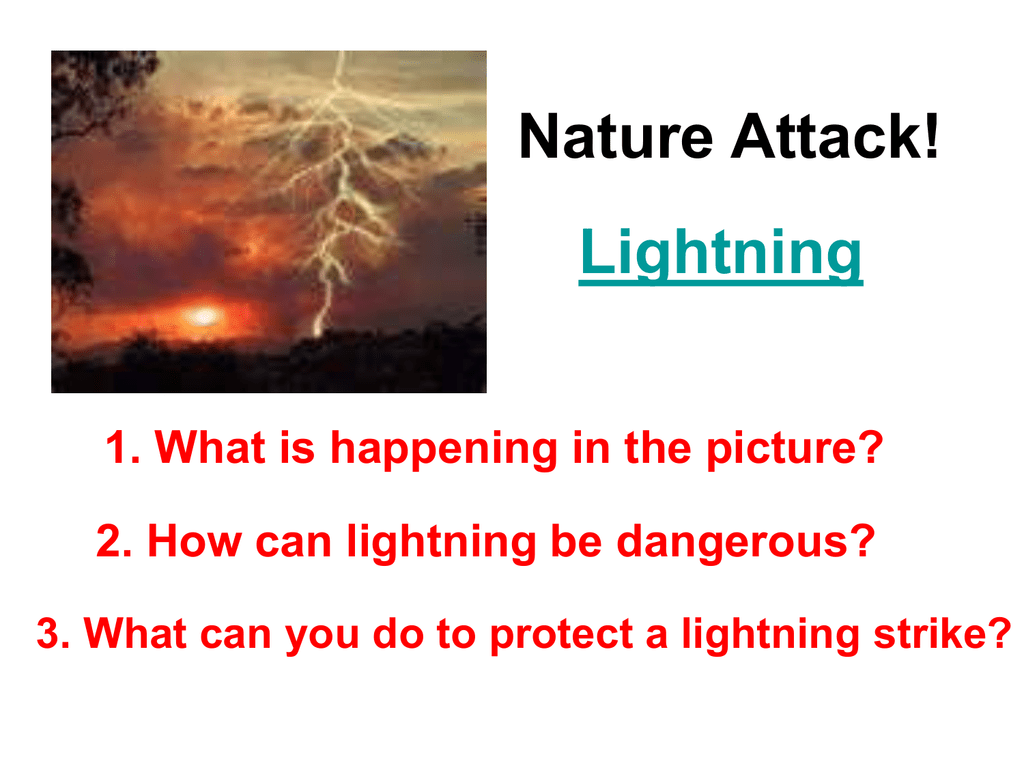 Skrive ud sort Skråstreg Nature Attacks!: Lightening