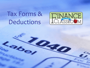 Tax Forms & Deductions PPT