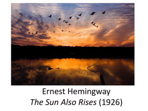Ernest Hemingway The Sun Also Rises (1926)
