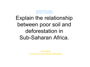 SS7G2b Explain the relationship between poor soil and