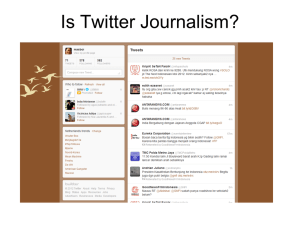 Twitter Is Journalism - Ayo Menulis FISIP UAJY