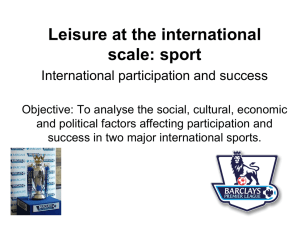 sport International participation and success