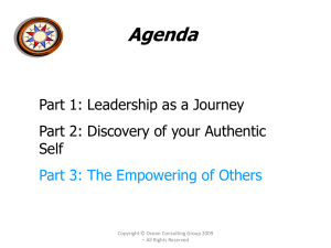 Authentic leadership Part 3