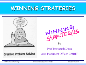 Winning strategies