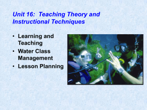 Unit 16: Teaching Theory and Instructional Techniques